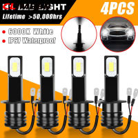 Climber Shop 4Pcs H1รถหมอกขับรถหลอดไฟ6000K กันกระแทกความสว่างสูง High Beam Led ไฟหน้า Kit