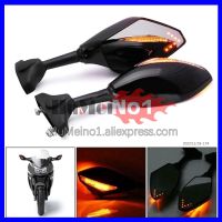 2X Turn Lights Side Mirrors For KAWASAKI NINJA 650R ER-6F ER 6F 650 R ER6F 06 07 08 2006 2007 2008 Turn Signal Rearview Mirrors