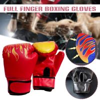 Children Boxing Gloves Professional Breathable PU Leather Flame Gloves Boxing Training Glove Sports Supplies B2Cshop