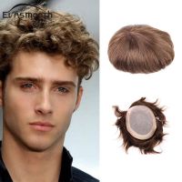 Protesis Capilar Mens Toupee indian Human Hair Lace Pu Wig Men Hair System Durable Breathable invisible Knot Mens Wig Extension Gift ของขวัญ