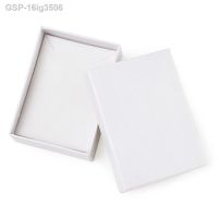 Ğ☆ 16ig3506 60 Pçs/Lote 9X6.5X2.8ซม. Retângulo Branco Preto Conjunto De Jóias Caixas Papelão Para Anéis Briscos Colares Natal