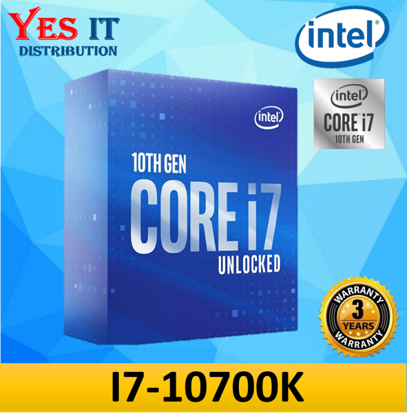 Intel Core i7 10th Gen - Core i7-10700K Comet Lake 8-Core 3.8 GHz LGA 1200  125W Desktop Processor w/ Intel UHD Graphics 630 