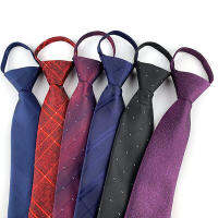 Pre-tied Tie ซิปคอ Mens Skinny 7 ซม.ซิปเนคไทสีแดงสีดำสีฟ้าสีทึบแคบทุกวันสไตล์ธุรกิจ Pre-ผูกคอ Tie-GGHJY STORE