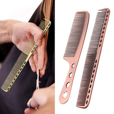 Professional Space Aluminum Barber Combs Anti-static Hair Cutting Pointed Tail Hair Pick High Toughness Salon Hairdressing Tools Adhesives Tape