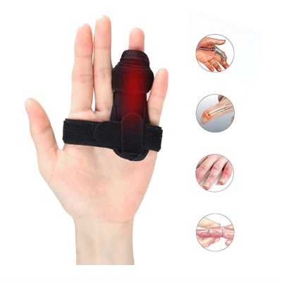 Adjustable Finger Splint Brace Trigger Finger Support Fracture Fix Arthritis Pain Relief Hand Protector Finger Brace Support Adhesives Tape