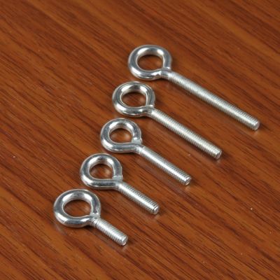 10pcs/lot M4x12/15x20/30/40 Zinc Plating Eye Bolt Eyebolt Hook Screw Threaded Hardware