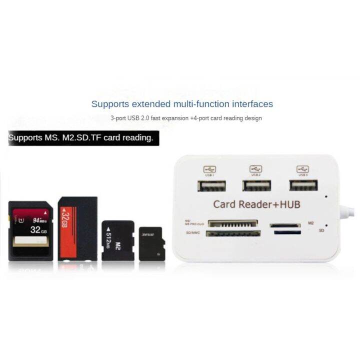 1-piece-3-port-usb-hub-2-0-splitter-combo-card-reader-7-in-1-portable-support-tf-sd-m2-sdhc-card-read-write