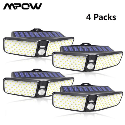 Mpow Wireless Solar Lamp Upgraded 100 LED Solar Lights Motion Sensor Wall Light IP65 Waterproof Security Solar Outdoor Garden