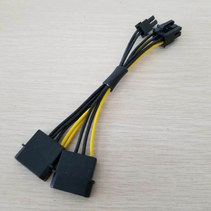 Adaptador Cable Fuente Alimentación PCI-E - Dual Molex 4Pin A Dual 8Pin (6+2) Para GPU Tarjeta Gráfica