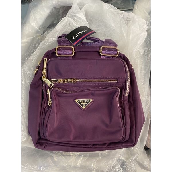 กระเป๋าแบรนด์แท้-chalita-pd88050-เป้ได้สะพายได้ผ้ามัน
