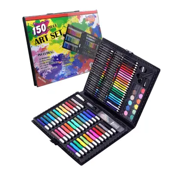 150pcs Watercolor Pen Oil Pastel Crayons Colored Pencil Set Art Painting  Supplies (black)