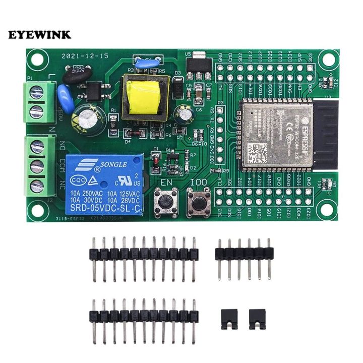 yf-powered-esp32-wifi-bluetooth-ble-single-relay-module-development-board-i-o-port-uart-program-downloadport-byte-flash