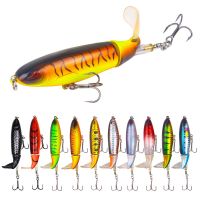 【DT】hot！ 1 Pcs 10cm/14cm Topwater Fishing Whopper Artificial Bait Hard Plopper Soft Rotating Tail Tackle