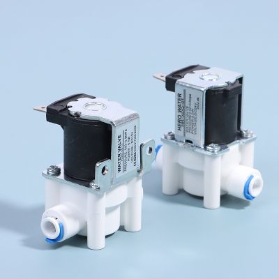 1PC Inlet Solenoid Valve 12V/24V Pure Water Machine Water Purifier Reverse Osmosis 2-point Quick Connect Valve Switch