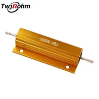 1pcs 100Watt Gold Aluminum Shell Wirewound Resistor 1R2R4R6R8R Ohm 5 Resistance