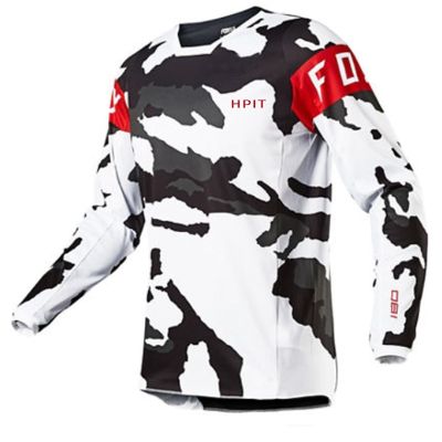 1 2022ผู้ชาย Downhill Mountain Bike MTB เสื้อ Offroad DH รถจักรยานยนต์ Motocross Sportwear เสื้อผ้า Hpit Fox Racing