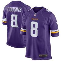 Mens Vikings  8 Kirk Cousins Football Jersey Purple White เสื้อบอล เสื้อกีฬาผู้ชาย เสื้อฟุตบอล ชุดบอลผู้ชาย