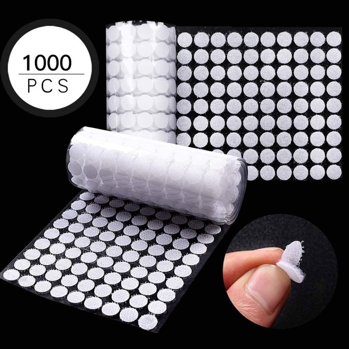 1000 Pieces 10mm Velcro Dots Self-adhesive, 500 Pairs Self