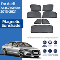 For Audi A6 C7 Sedan 2011-2018 Magnetic Car Sunshade Shield Front Windshield Rear Side Window Sun Shade Visor Curtain Cover