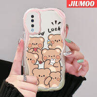 JIUMOO เคสป้องกันการตกเจลปลอกสำหรับ Samsung ซิลิโคนนิ่มลายหมีน่ารัก A52s M40s A51 A50s A50ฝาครอบป้องกันเลนส์กล้องถ่ายรูปกันกระแทก