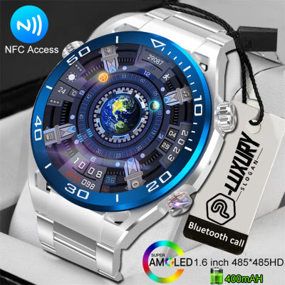 P-LUXURY 2023ใหม่ NFC ECG PPG btcall เข็มทิศเครื่องเล่นเพลงท้องถิ่น smartwatch สำหรับนาฬิกา iOS Android นาฬิกาผู้ชาย PK DT SK4