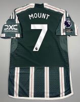 (Player) เสื้อบอล ทีมแมนยูเยือนเขียว เกรดนักเตะ ปี 2023/2024 ชื่อเบอร์ MOUNT 7 อามพรีเมียร์ลีค NOROOMFORRACISM TECHNOLOGY