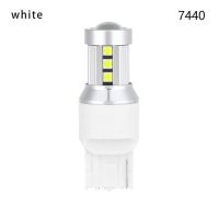 1ชิ้น7443 Led 7440 W21w W21/5W Wy21w 12V หลอดไฟแอลอีดีสีขาวรถยนต์ T25 3156 3157 P27w P27/7W โคมไฟแบบสะท้อนไฟสัญญาณเลี้ยวรถ