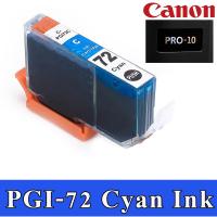 หมึกเทียบเท่า PGI-72 Cyan ink cartridge. สำหรับ Canon PIXMA PRO-10 Printer , with chip , pigment ink