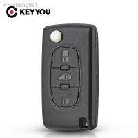 KEYYOU 3 Button For Peugeot Partner Citroen Berlingo HU83 VA2 Blade CE0523 CE0536 Flip Remote Car Key Case Shell Fob Shipping