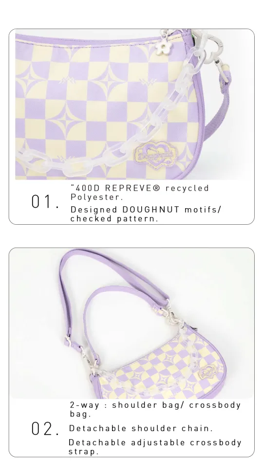 Kaleido Series Priestess Crossbody Bag in Mushroom Checked