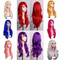 คอสเพลย์อนิเมะม้วนยาว COS วิกผมสีสันทอง70ซม