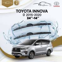 ก้านปัดน้ำฝนรถยนต์ ใบปัดน้ำฝน TOYOTA  INNOVA ปี 2015 - 2020 ขนาด 24 นิ้ว , 14 นิ้ว (รุ่น 2 หัวล็อค U-HOOK)