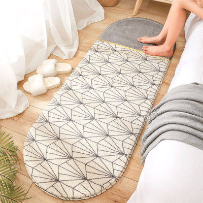 Geometric Bedside Long Carpet Pattern Rainbow Carpets Non-slip Living Room Floor Mat Stripe Nordic Area Rugs Bedroom Soft Mats