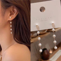 Elegant Pearl Tassel Earrings Bride Jewelry Accessories Retro Pearl Earrings Womens Wedding Party Earrings Long Tassel Earrings