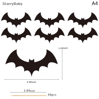 StarryBaby ชุดธงถ้วยฟักทองค้างคาวสร้างบรรยากาศเทศกาลผีฮาโลวีนอุปกรณ์ตกแต่งขนมอบสำหรับงานเลี้ยงวันเกิดของเด็ก