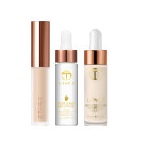 O.TWO.O 3 pcs Face Makeup Set Liquid Concealer Makeup Primer Beauty Oil Liquid Foundation Makeup Base Natural Face Cosmetic Kit