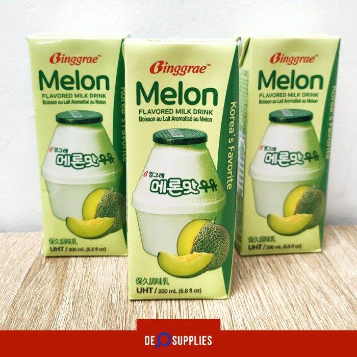 Binggrae Melon Milk 200ml Susu Korea Rasa Melon Bingre UHT Bingrae