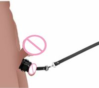 ❀ yeicnw8784 Leather exercise Humiliating Chastity Cockring Leash Set Wrap Around Cock Ringunderwears Men