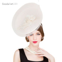 Sinamay fascinator หมวกสำหรับงานแต่งงานผู้หญิง Elegant Church fascinator ฐาน millinery หมวกอุปกรณ์ headband Chapeau de mariagee