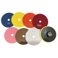 8pcs 4 inch 100mm Diamond Polishing Pads Kit Wet/Dry for Granite Stone Concrete Marble Polishing Use Grinding Discs Set