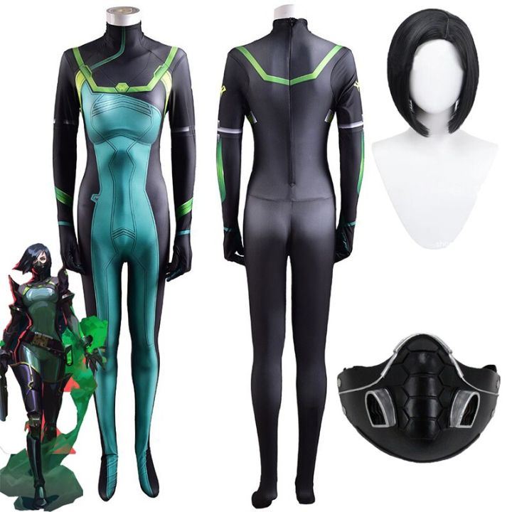 game-valorant-cosplay-viper-cosplay-mask-accessories-costume-3d-print-spandex-viper-jumpsuit-bodysuit-wig-full-sets-women-kids