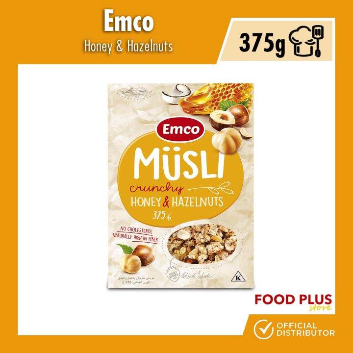 Emco Musli Crunchy Oat Cereals Honey and Hazelnuts (375g) Lazada PH