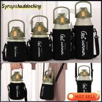 SYRUPSHADDOCKING กีฬานอกสถานที่ พร้อมสายรัด กระเป๋าใส่ของ แบบพกพาได้ เคสขวดน้ำ ถ้วยแขนเสื้อ ฝาครอบขวดน้ำ ปลอกถ้วยสุญญากาศ