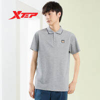 เสื้อโปโลลำลองผู้ชาย Xtep แขนสั้นกีฬาธุรกิจหลวม