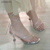 Internet French Rhinestone Sandals In With High-End Wine Glasses And Heels Outer Wear Of Fashion Shoes