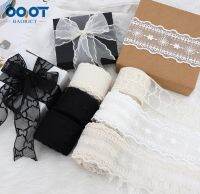 Delicate Mesh Embroidered Lace Ribbon 1Yards 22706-1 DIY Handmade Bow Headdress Gift Wrap Birthday Wedding Decoration Materials Gift Wrapping  Bags