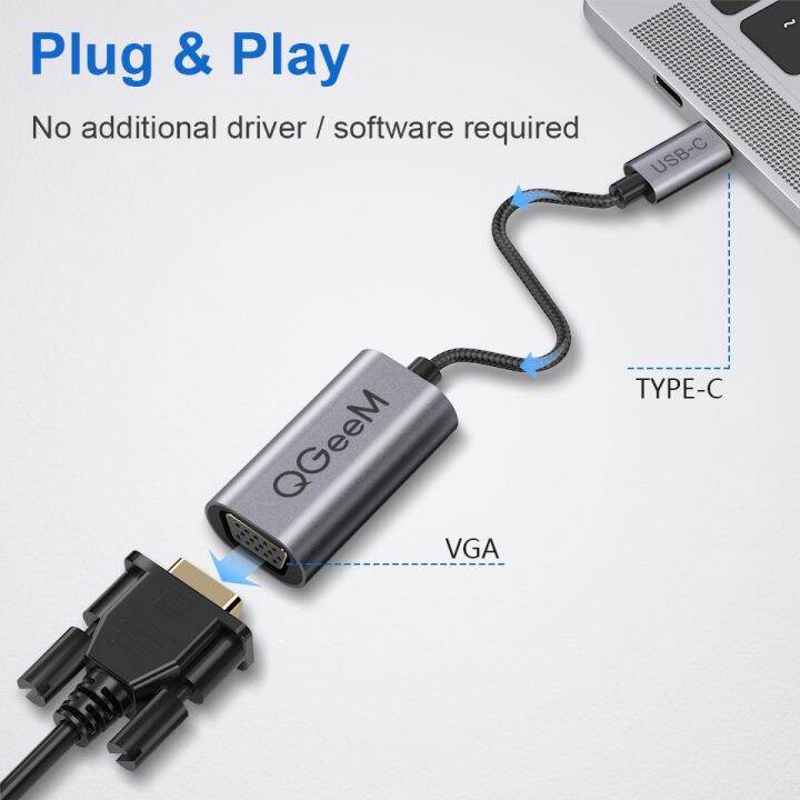 qgeem-usb-3-1ชนิด-c-ไปยังอะแดปเตอร์-usb-สายเคเบิล-vga-usb-สายแปลง-c-เป็น-vga-สำหรับ-macbook-pro-xiaomi-แล็ปท็อป-huawei-mate-30-p30-samsung-s20