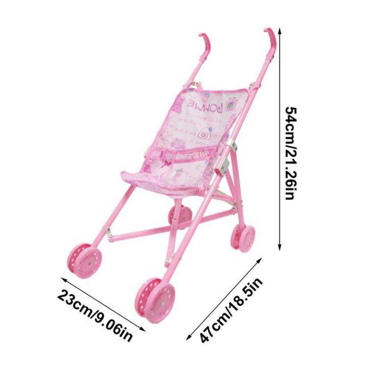 my-firsts-babies-doll-stroller-creative-simulation-doll-trolley-babies-doll-amp-folding-pram-set-foldable-babies-stroller-kids-pretend-play-funny-girl-play-house-toy-amicable