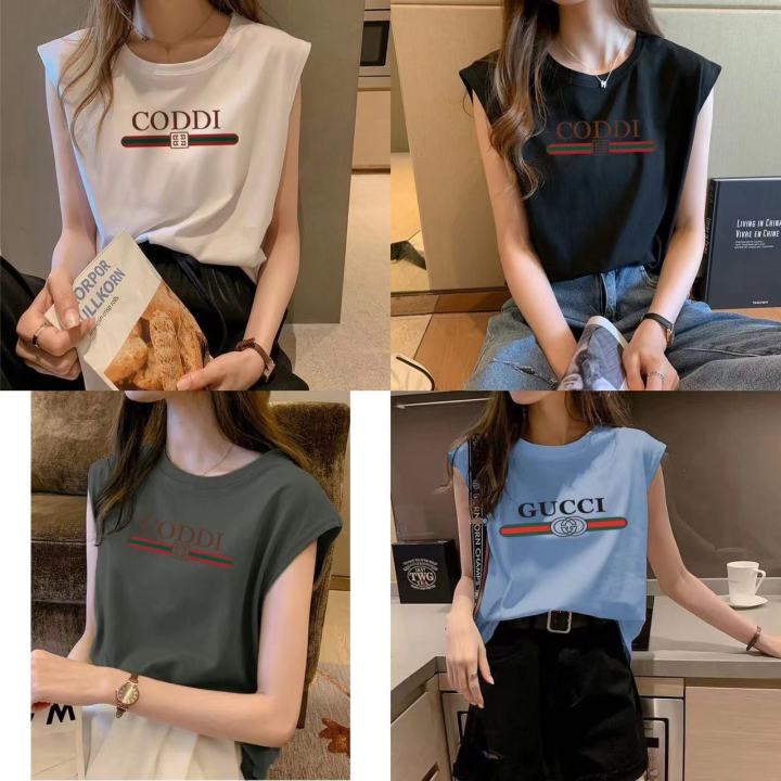 พร้อมส่ง-fashion-dress-shop-เสื้อยืดแขนกุดเอาใจสาวเท่เปรี้ยวเก๋ไม่เหมือนใครสาว-ๆ-สายลุยต้องจัด