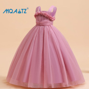 MQATZ Quần Áo Phù Dâu Trẻ Em Không Vai Cho Bé Gái Trang Phục Trẻ Em Váy
